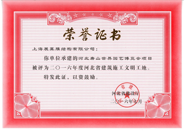 Outstanding Project Certificate